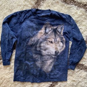 The Mountain Grey Wolf Graphic Long Sleeve